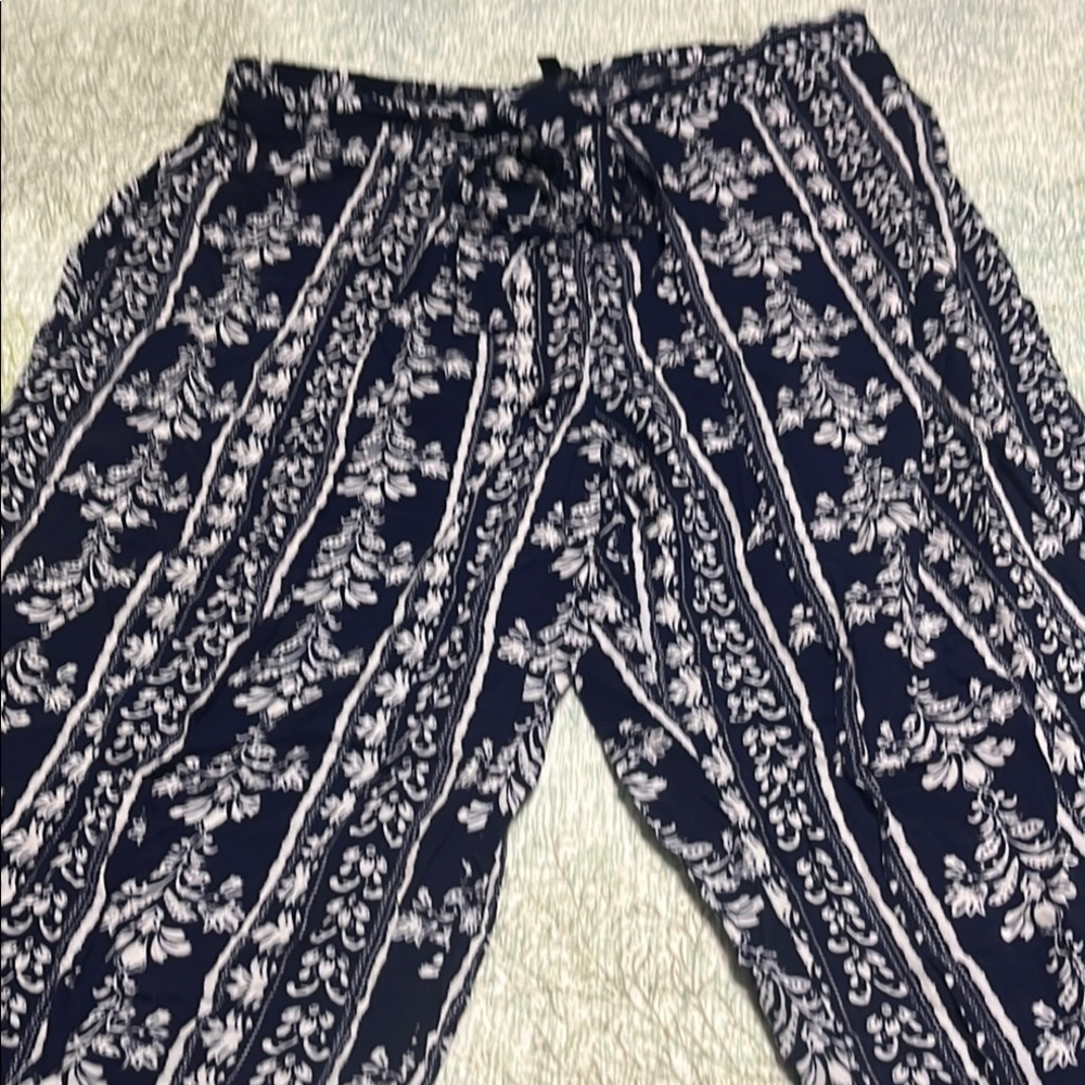 New Look Blue and White BeachPants with Comfortable Fit